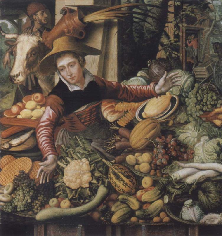 Museums national market woman at the Gemusestand, Pieter Aertsen